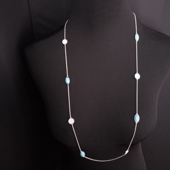 LOFT Turquoise & Mother-of-Pearl Necklace - Picture 2 of 7